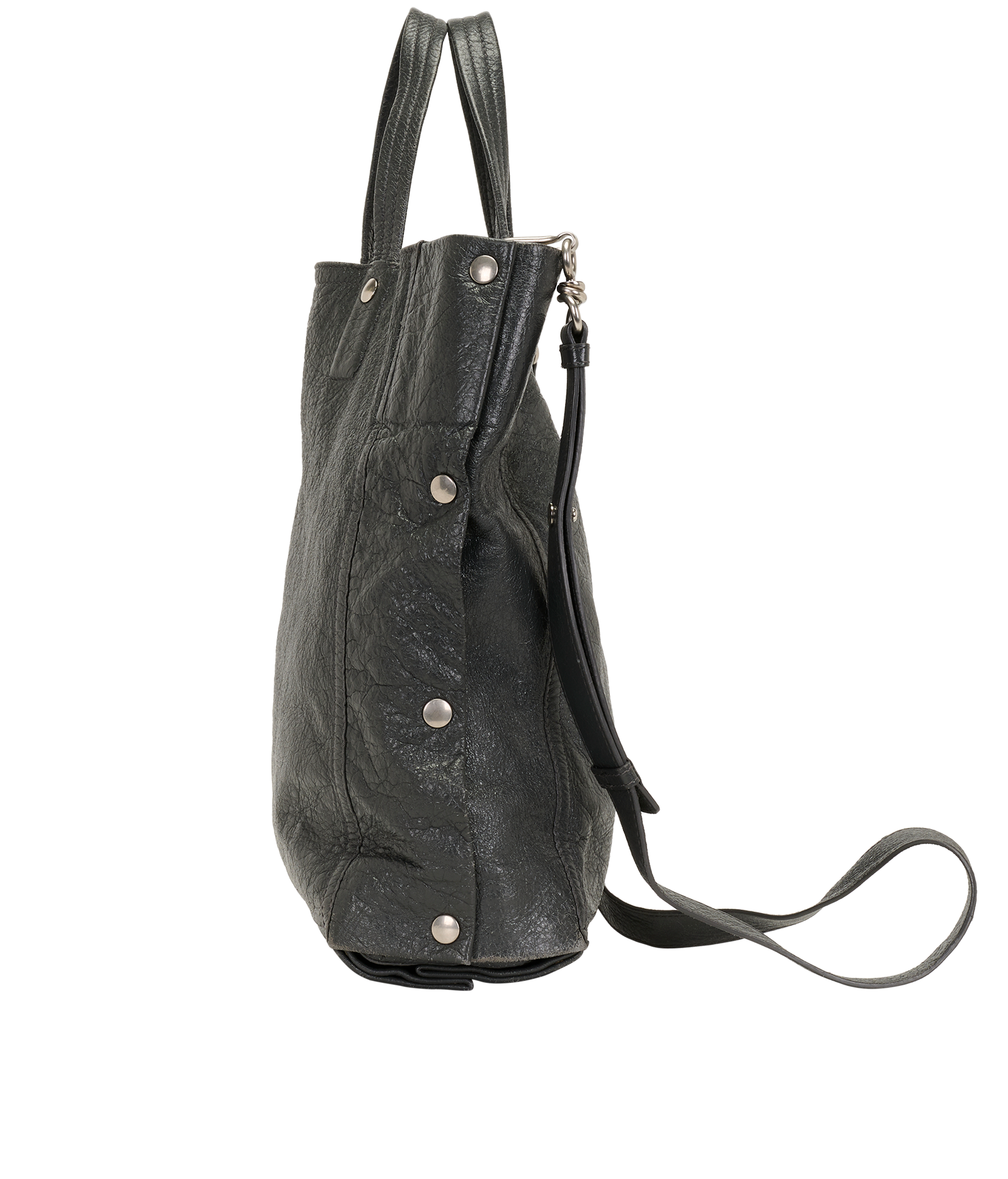 Papier Tote, &pound;280, Handbags, Black, Leather, Bottom view